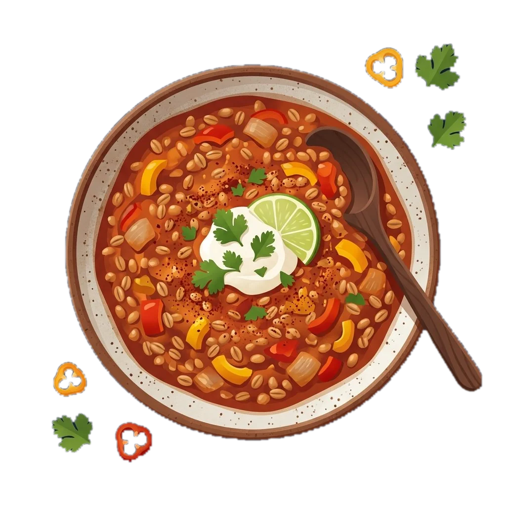 Hearty Wheat Berry Chili