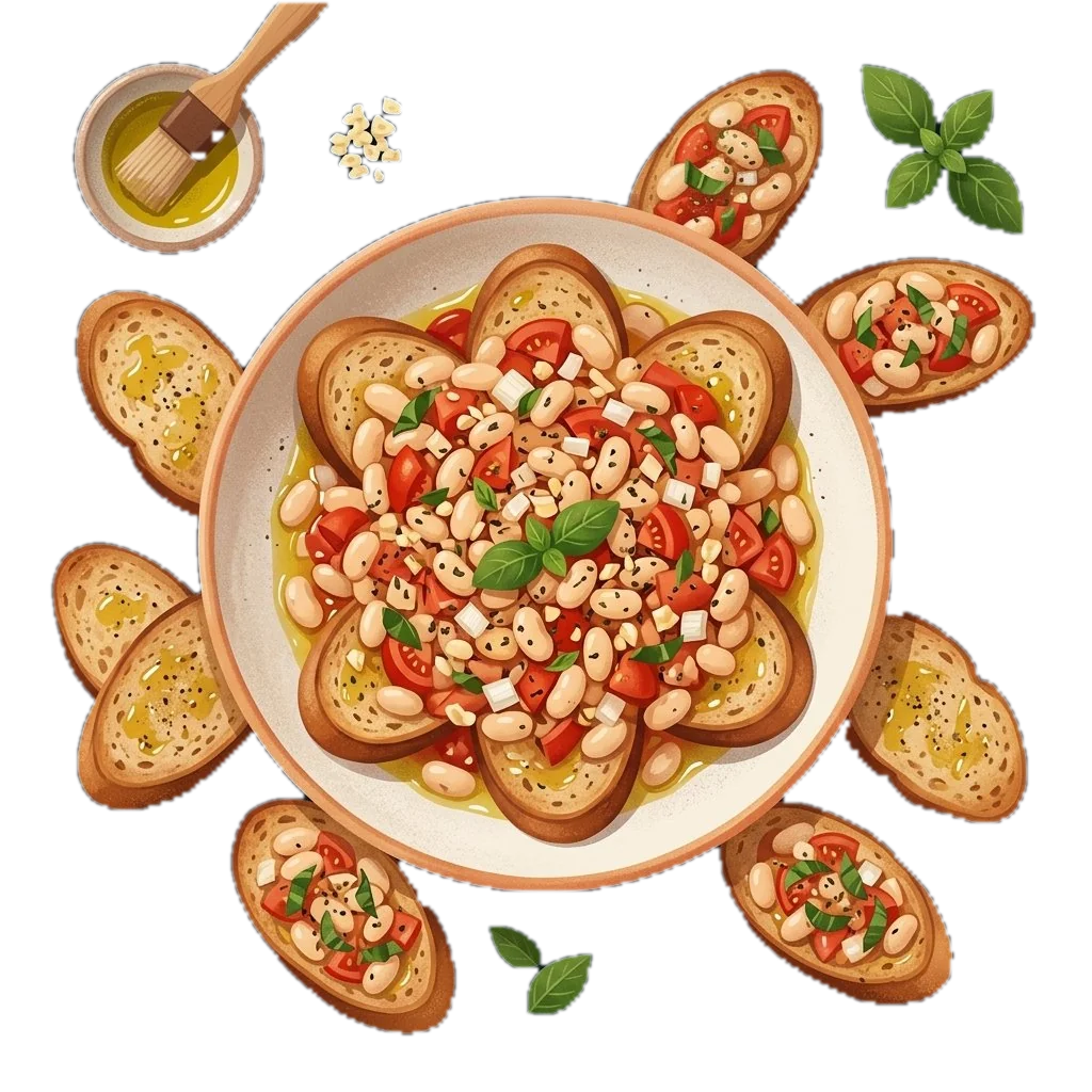 White Bean and Tomato Bruschetta
