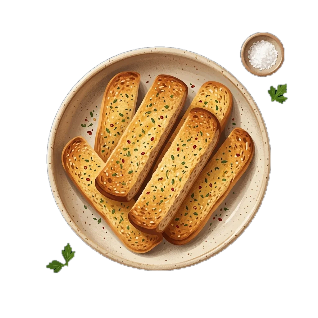 Crispy Whole Wheat Garlic Breadsticks