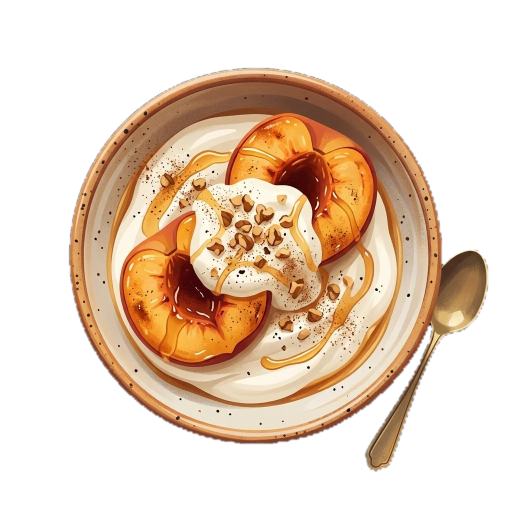 Baked Peaches with Yogurt