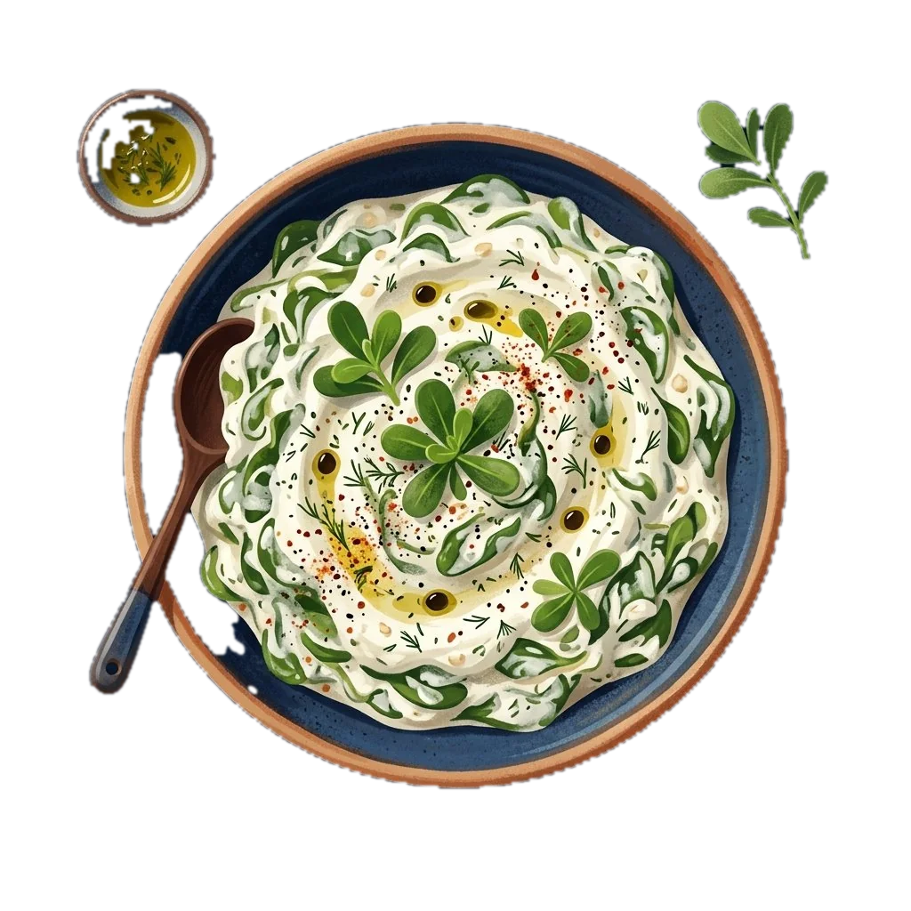 Purslane Salad with Yogurt