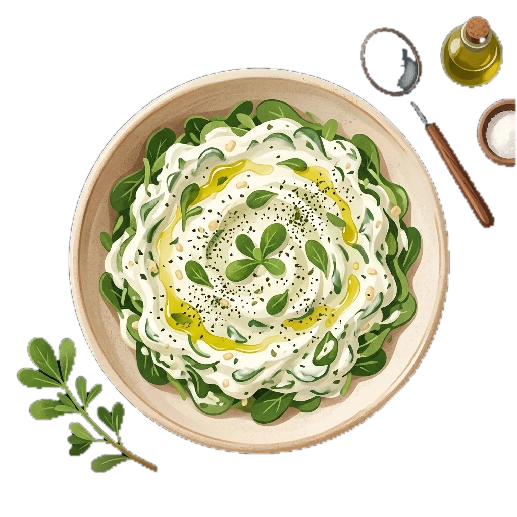 Purslane Yogurt Salad
