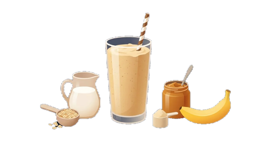 Oat Peanut Butter Mass Gainer Shake
