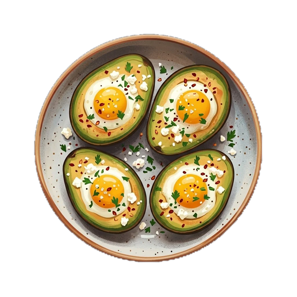Baked Avocado Egg Boats