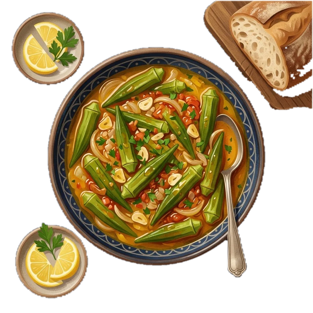 Okra in Olive Oil (Zeytinyağlı Bamya)