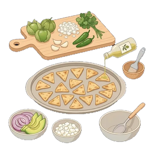 Light Green Chilaquiles (Chilaquiles Verdes) — step 1