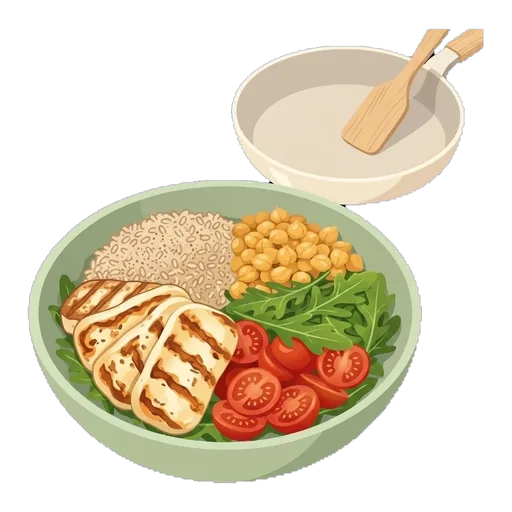 Grilled Halloumi Quinoa Bowl — step 3