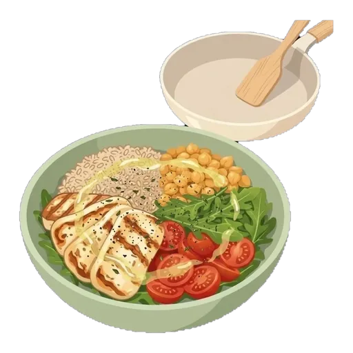 Grilled Halloumi Quinoa Bowl — step 4