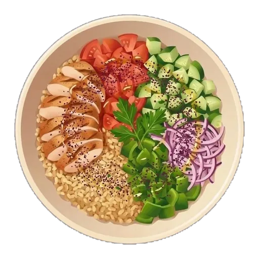Grilled Chicken Shepherd's Salad Bowl — step 4