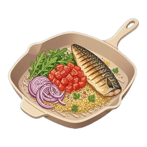 Grilled Mackerel Bowl — step 3