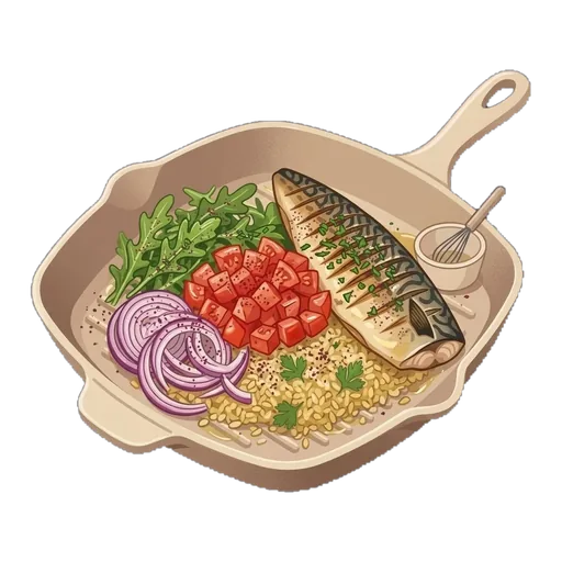 Grilled Mackerel Bowl — step 4