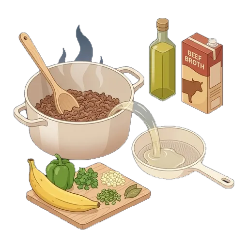 Puerto Rican Plantain and Beef Bake (Pastelón) — step 1
