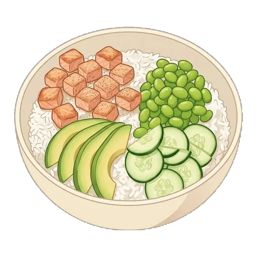 Salmon Avocado Rice Mass Bowl — step 3